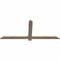 Ekena Millwork Eugene Smooth Timber Gable Bracket, Douglas Fir, 60"W x 25"H x 1 1/2"D x 3 1/2"F, 10/12 Pitch GBW060X25X0204EUG00SDF - alternate 2